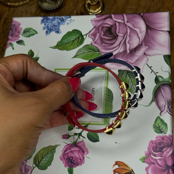 Michael Kors Leather Pyramid Stud B red and blue bundle - Picture 8 of 15